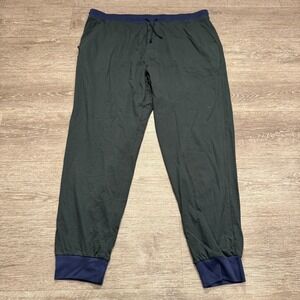 J CREW Pajama Pants Mens XL Gray Blue‎ Stripe Knit Goods Drawstring 38x29 NWT